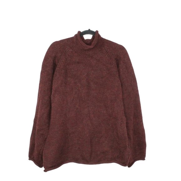 J. Crew Sweaters - J. Crew Maroon Wool Long Sleeve Turtle Neck Pullover Knit Sweater Size L